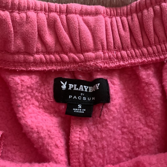 hot pink playboy sweat shorts - Picture 3 of 3